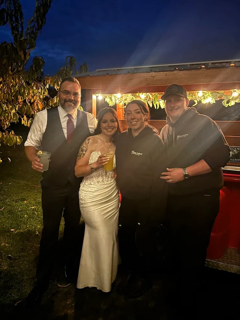 Vintage Cocktail bartenders in uniform at a wedding event