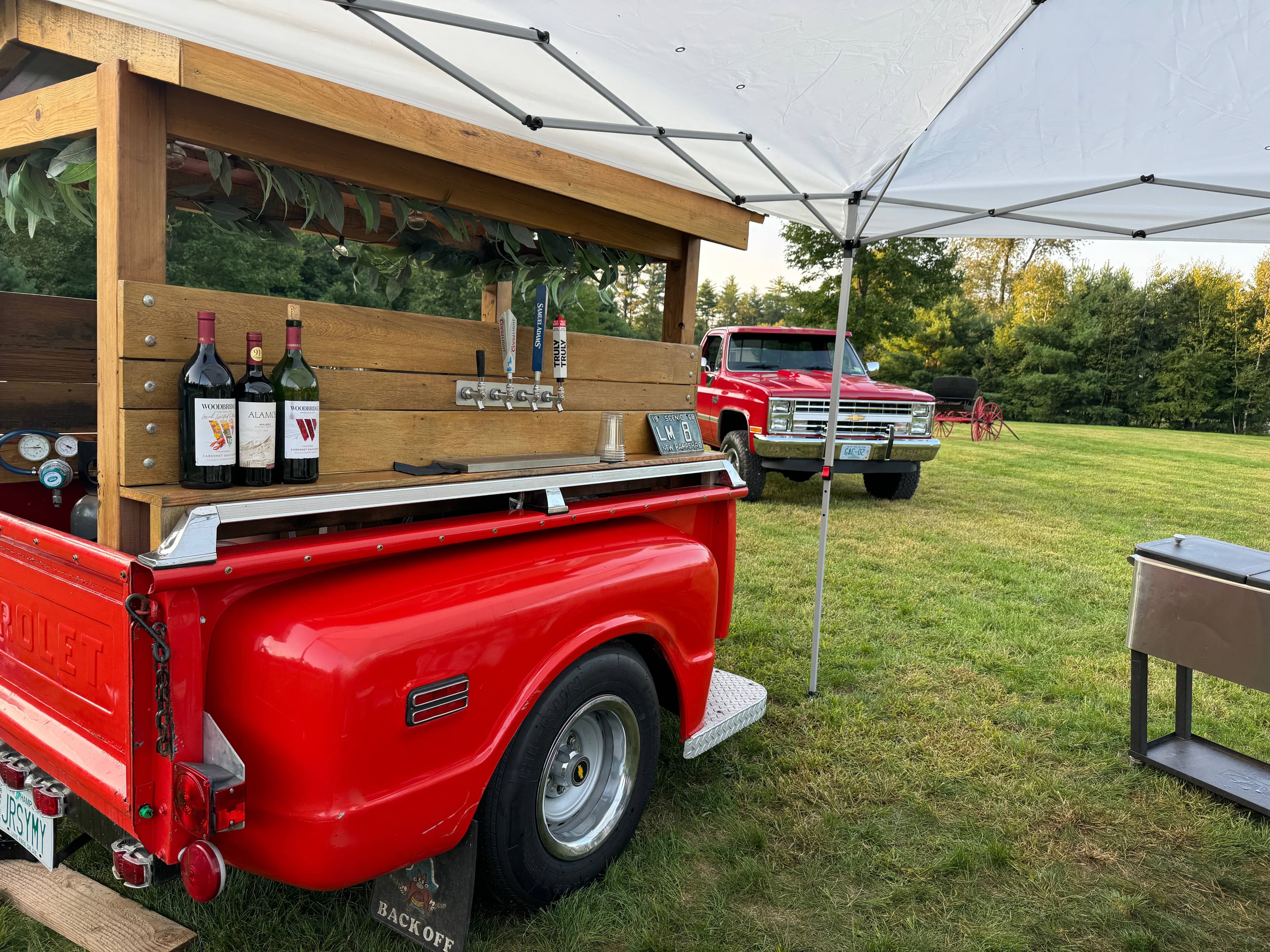 Full tap trailer setup at NH venue