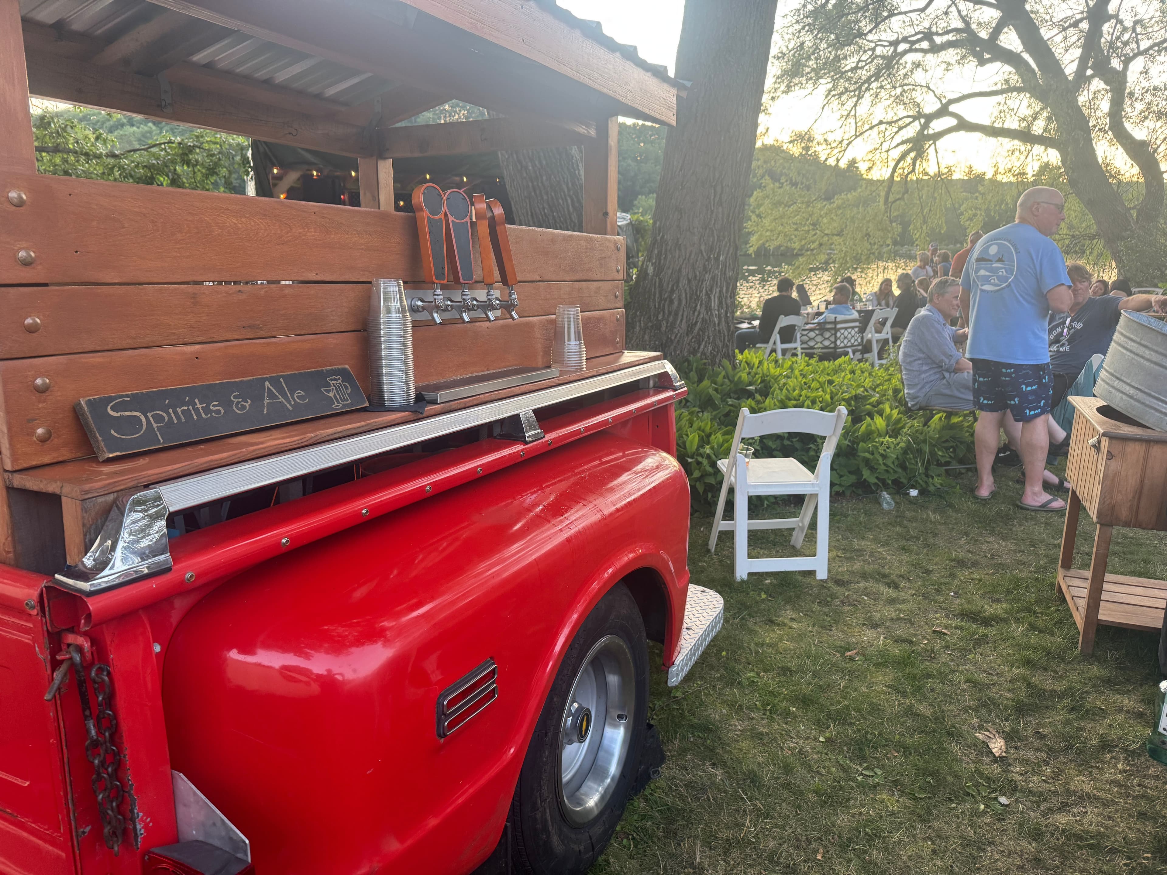 Tap trailer serving guests at NH event