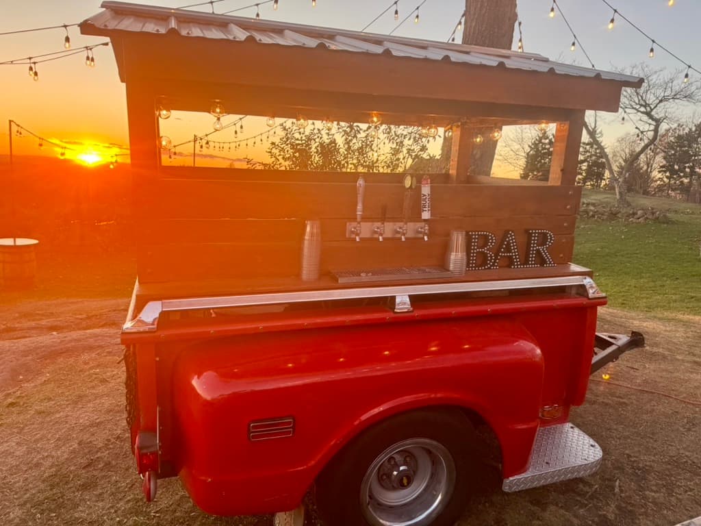 Tap trailer at sunset in New Hampshire