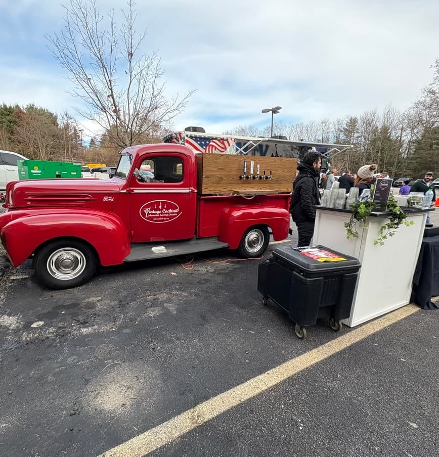 Vintage Ford tap truck at New Hampshire event